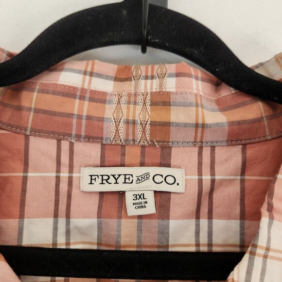 Frye and Co. Men's Short Sleeve Button Down Plaid Shirt Western Cowboy 3XL - Picture 6 of 7